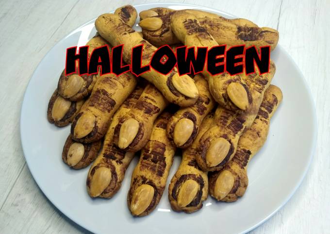 Печенье на Хэллоуин с миндалем и джемом, «Ведьмины пальцы»