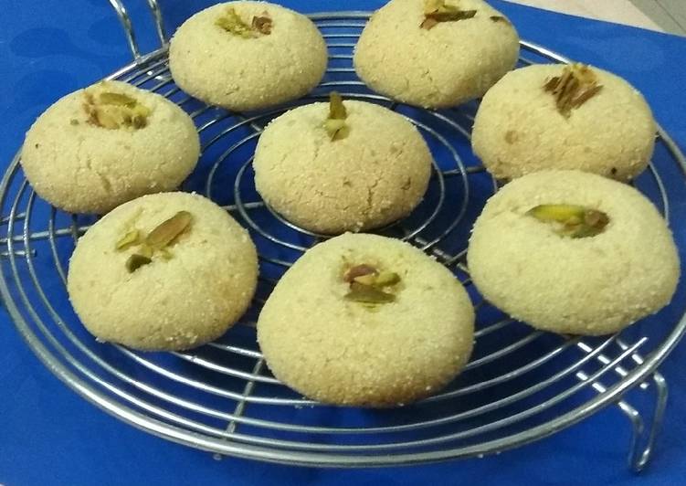 Suji (Semolina) Cookies By 2 Way Of Baking Without Oven