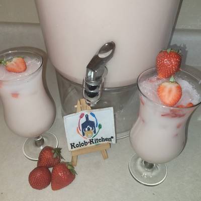 Agua fresca de horchata y fresas Receta de j.floresdeulloa- Cookpad