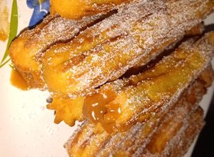Una foto de Churros fácil, ricos y sin churrera