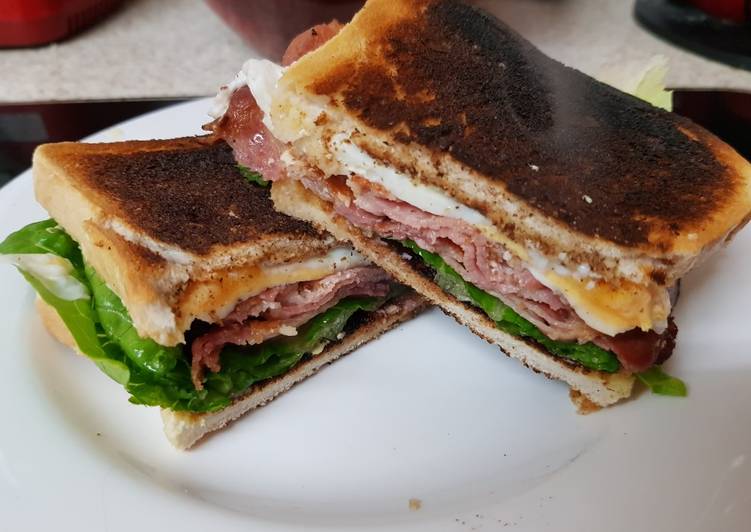 My Bacon & poached Egg Toast. π