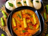 सहजन सांबर - मोरिंगा फली सांबर