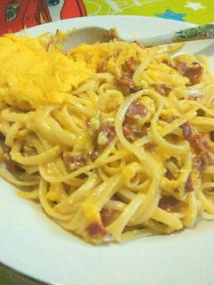 Foto resep Fettuccini Carbonara (tanpa susu dan tepung)