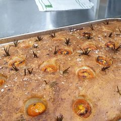 Cherry tomato and Rosemary Focccia A picture of Cherry tomato and Rosemary Focccia.