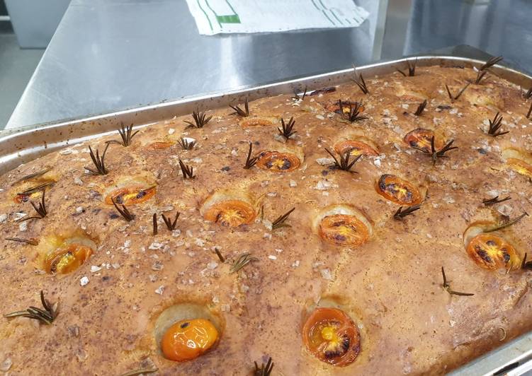 Cherry tomato and Rosemary Focccia