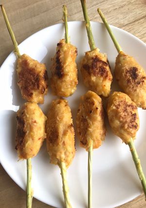 Foto resep Sate lilit udang & ikan tenggiri (bisa buat MPASI 12 bulan juga)
