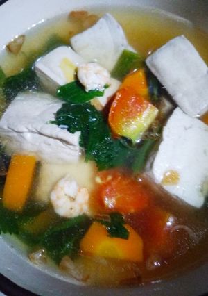Foto resep Sop tahu udang