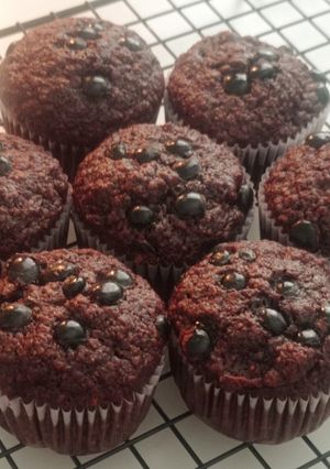 Foto resep Choco Banana Oats Mini Muffins