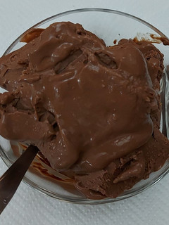 Una foto de Helado de chocolate y naranja