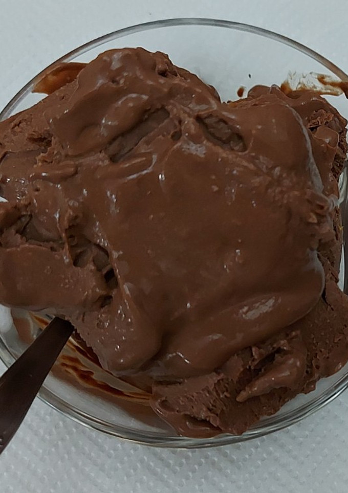 Una foto de Helado de chocolate y naranja