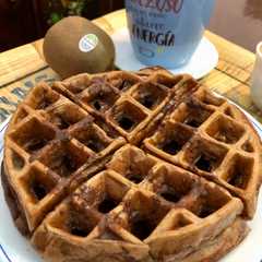 Una foto de Gofre fitness !🍳🥚🍫🥣🥛🍽