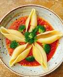 Nui sò xốt nấm cà chua