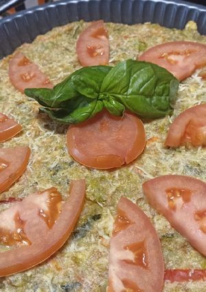 Una foto de Fainá de verduras y queso