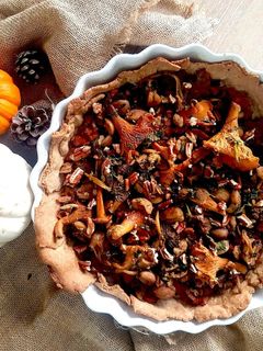 Une photo de Tarte aux Champignons des bois & Comté