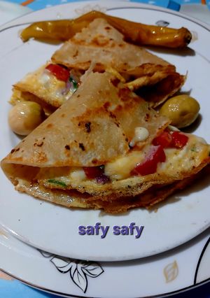 صورة لوصفة ساندوتش بيض بالخضار والموتزاريلا