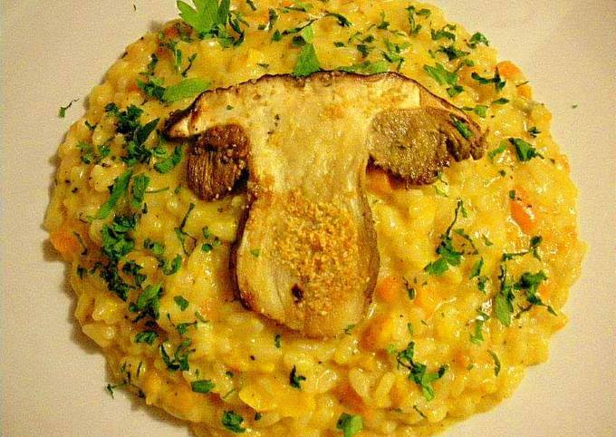 Modo semplice a Fai  Perfetto Risotto alla Zucca con Porcino Grigliato