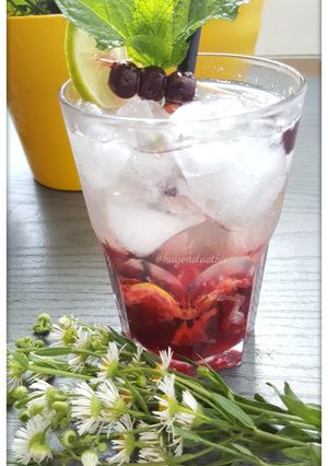 Hình của món Mojito Cherry ngâm đường.