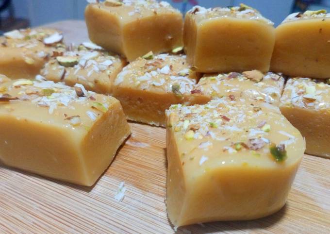 Simple Way to Prepare Favorite Milk Burfi/Milk Cake