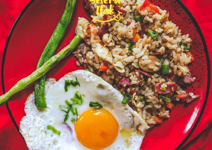 Mudah Banget Masakan Resep 84. Nasi Goreng Smoked beef