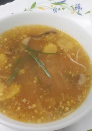 A picture of Veg Thalumein Soup.