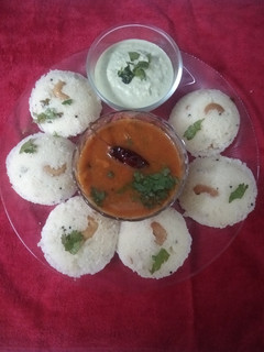 A picture of Instant Rava Idly & Quick Sambhar.