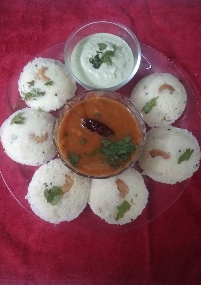 A picture of Instant Rava Idly & Quick Sambhar.