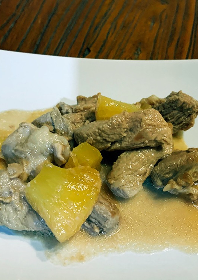 Una foto de Cerdo con piña