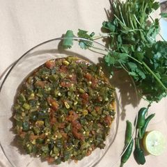 Tomato bhindi A picture of Tomato bhindi.