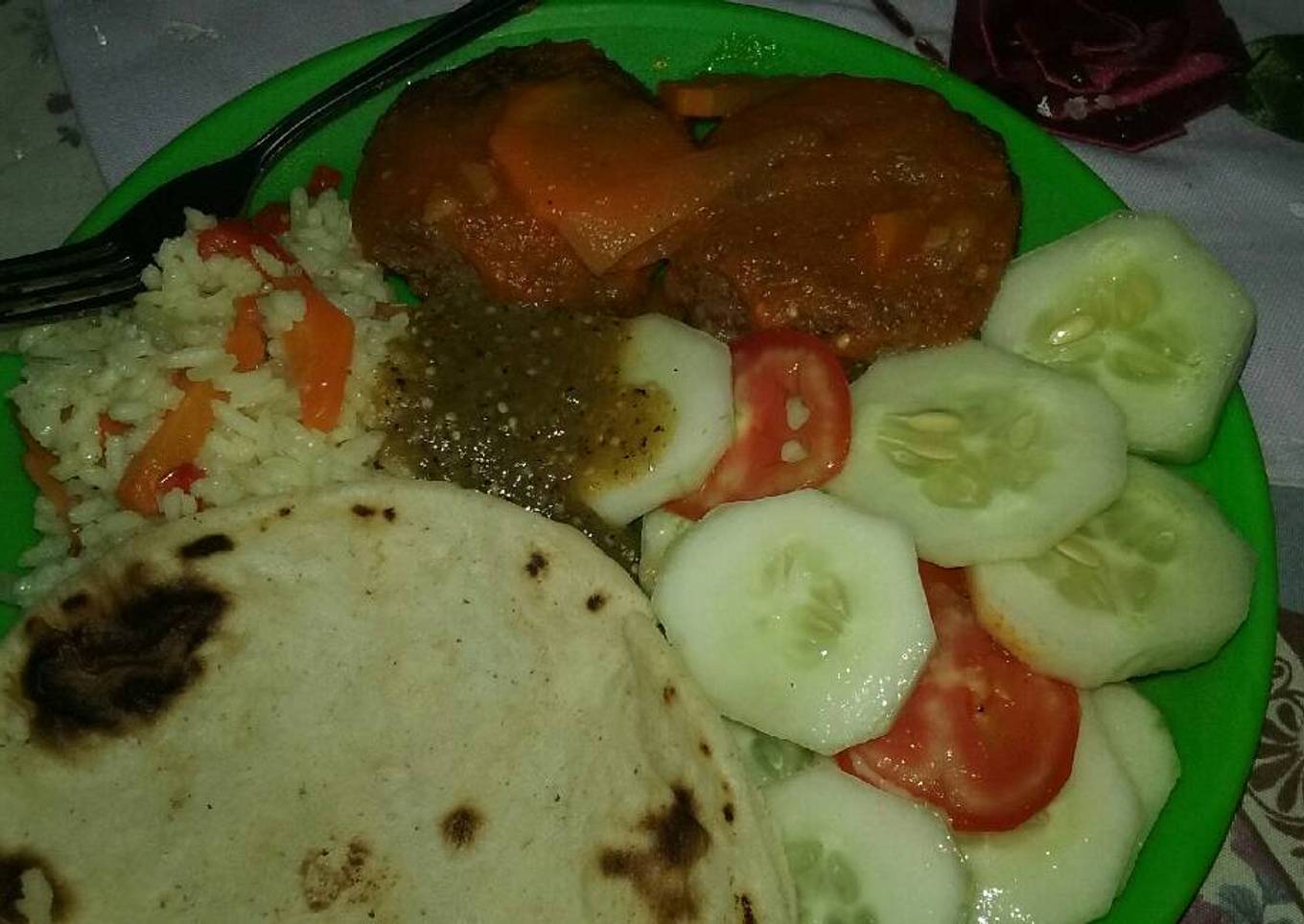 Tortitas con carne y papa