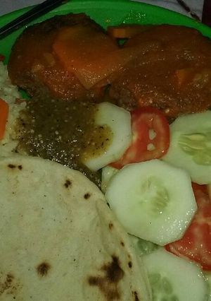 Una foto de Tortitas con carne y papa