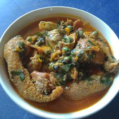 Spicy Ofe Achi with Assorted Goat Meat A picture of Spicy Ofe Achi with Assorted Goat Meat.