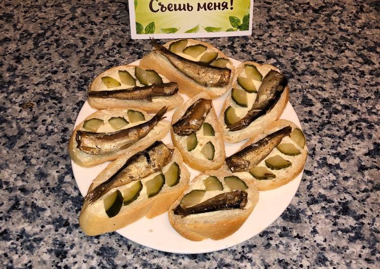 Фото рецепты пошагово бутерброды со шпротами Бутерброды из багета со шпротами - пошаговый рецепт с фото. Автор рецепта Татьян
