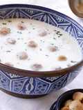 Meat dumplings in hot yogurt sauce - shish barak