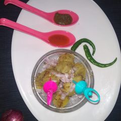 A picture of Sweet potato chat(sakarkandi chat).