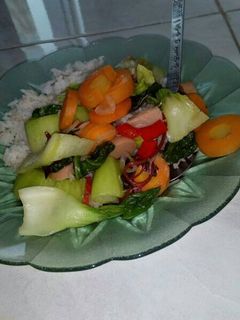 Foto resep Tumis Sawi Pokcoy Wortel Sosis