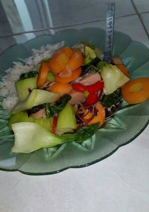 Foto resep Tumis Sawi Pokcoy Wortel Sosis
