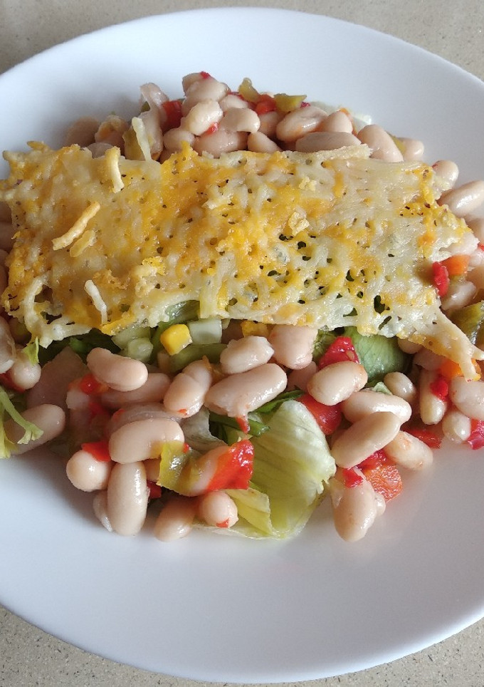 Una foto de Ensalada de judías con queso