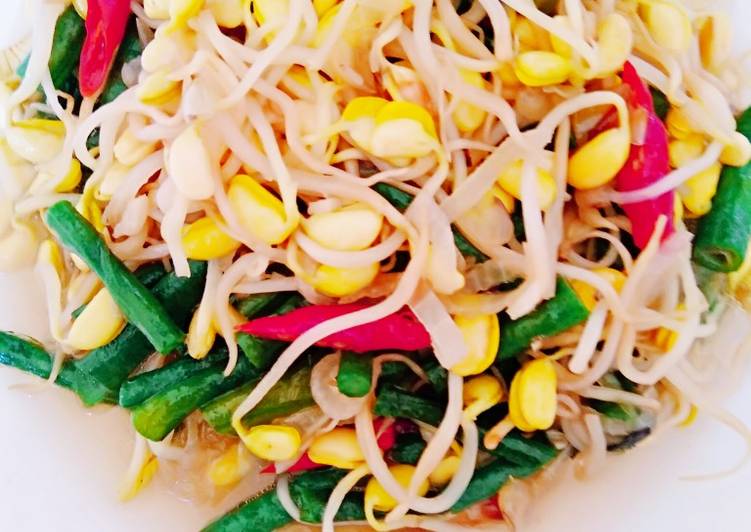 Resep Tumis cambah dele kacang panjang yang Bikin Ngiler