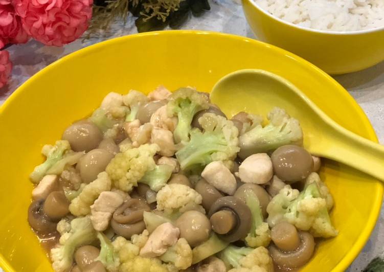 Resep Kembang Kol ca Ayam Jamur ala Tiger Kitchen yang Bisa Manjain Lidah