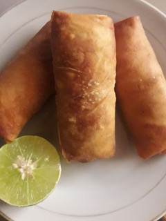 A picture of Chicken Spring Rolls.