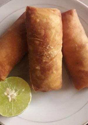 A picture of Chicken Spring Rolls.