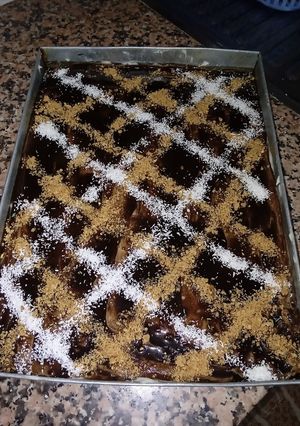 صورة لوصفة كيك سبع معالق وثلاث طبقات