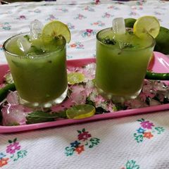 A picture of Aam Panna Mocktail.