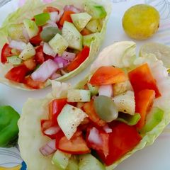 A picture of Greek salad.