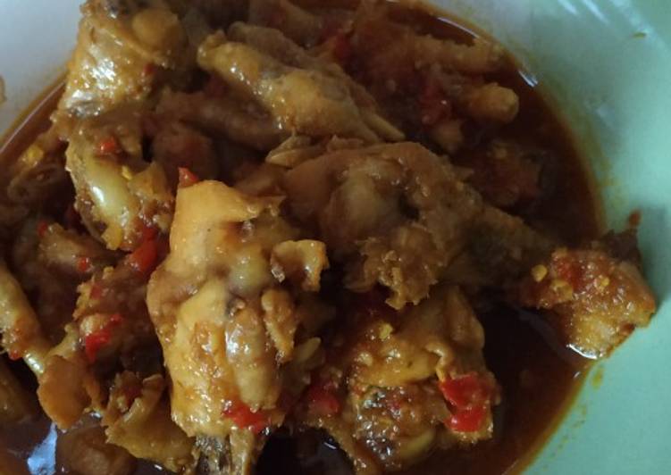 Resep Ayam Kuah Pedas | Ayam setan | ceker setan yang nikmat