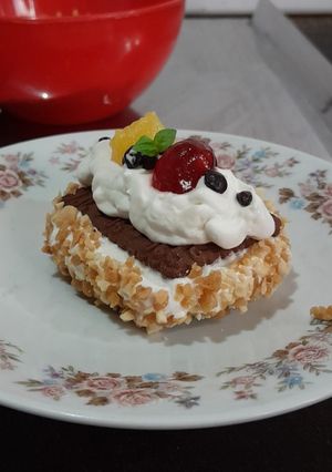 Una foto de Postre con queso crema