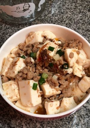 A picture of XO Sauce Mapo Tofu with Ground Beef.