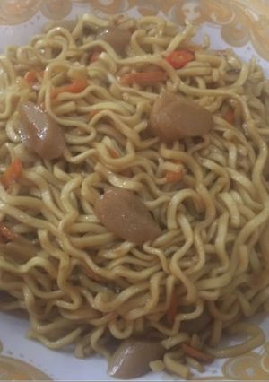 Foto resep Mie Goreng Basah Sosis
