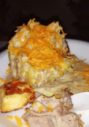 Una foto de Mofongo de chicharrón