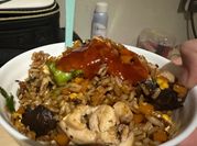 A picture of garlic ginger chicken stir fry